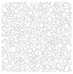 Broken tiles mosaic pattern, line art texture, interior background vector illustration, architecture and landscape drawing, cad elements, seamless floor tile design, wall decor concept.