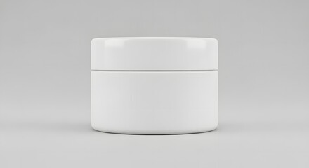 Blank White Cosmetic Jar Mockup Perfect for Skincare, Cream, Lotion, or Balm Packaging Design