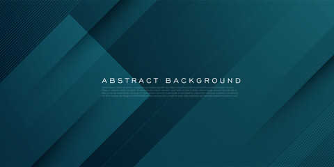 Obraz premium Abstract dark blue overlap square background. Trendy pattern papercut element design with line and shadow. Eps10 vector