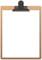 clipboard with blank paper