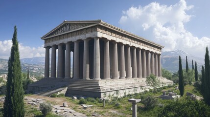 Ancient Greek Temple of Hephaestus, Acropolis, Athens, Greece