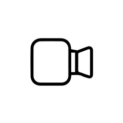 Video Camera Icon: Sleek black vector icon of a video camera, ideal for web design, apps, or any project needing a modern media symbol.