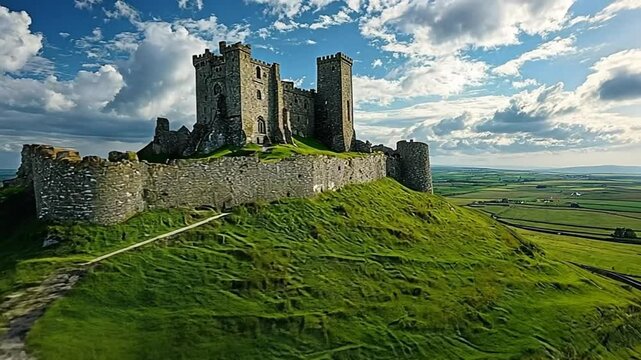 rock of cashel under clear skies video irish landscape