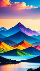 Rainbow mountains, colored lakes, or uniquely shaped hills
