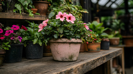 flowers in pots