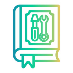 manual book Line Gradient Icon