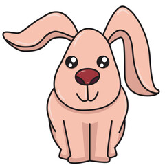 Obraz premium pink rabbit illustration clipart 