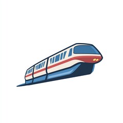 Sleek Monorail glides on track, a symbol of modern transit, efficiency, and futuristic travel.