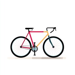 Stylish Two-toned Bicycle Icon Design, Vector Art, Flat Colors, Simple and Clean Aesthetic, Perfect for Branding and Logos