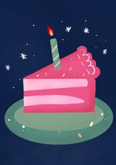 Happy birthday pink cake
