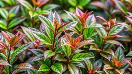 Obraz premium A close-up of a leucothoe plant's leaves in a garden
