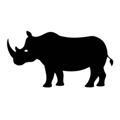 large Rahino black silhouette
