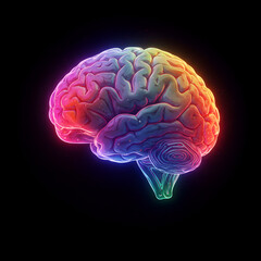 Vibrant Human Brain: A Colorful Neurological Masterpiece