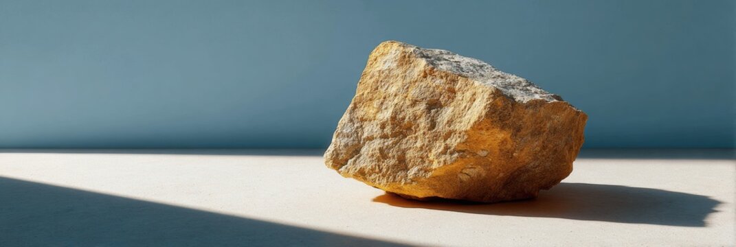 National Blame Someone Else Day Stone Fragment with Stratified Textures and Natural Rugged Edges for Autumn Mindfulness and Black Friday Marketing Campaigns