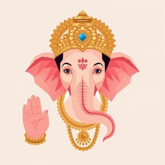 Ganesha with Abhaya Mudra Blessing