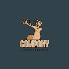 creative deer logo for business.