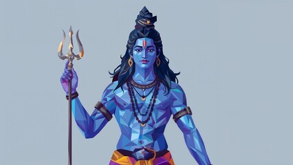 Lord Shiva Geometric Full Body