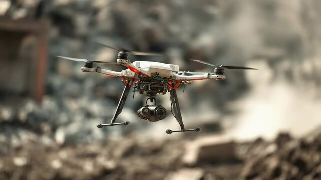 Drone Rescue Operation in Disaster Area/災害地でのドローン救助活動4