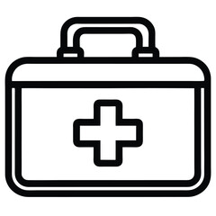 Medical kit first aid emergency supplies illustration