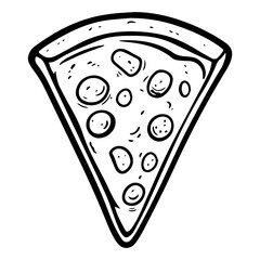 Delicious Pizza Slice Symbol &ndash; Flat Design Icon