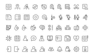 50 Modern Medical Icons for Healthcare and Telemedicine