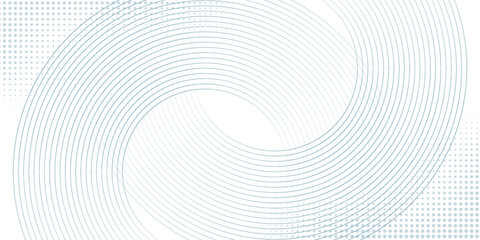 Abstract blue circle lines on white background. Geometric stripe line art design. Modern gradient lines pattern. Futuristic technology concept. Suit for website, banner, presentation, brochure, cover