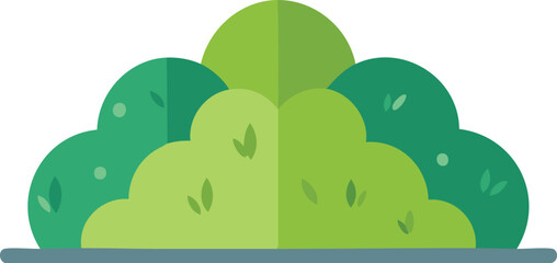 vector illustration of a green bush