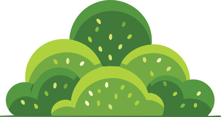 vector illustration of a green bush