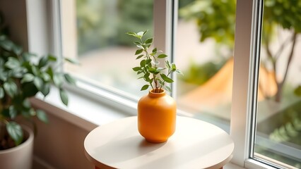 window, plant, flower, interior, pot, home, flowers, vase, house, room, table, decoration, glass, indoor, garden, design, plants, nature, spring, architecture, wall, decor, bouquet, kitchen, tree