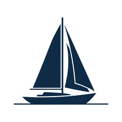 Simple Yacht Silhouette Logo – Maritime Branding Design