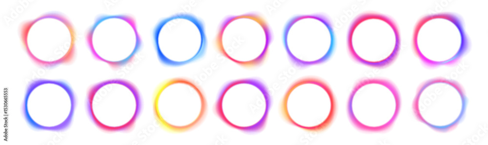 Poster abstract cosmic bright colorful round frame png. iridescent chrome drops or hologram irregular freef
