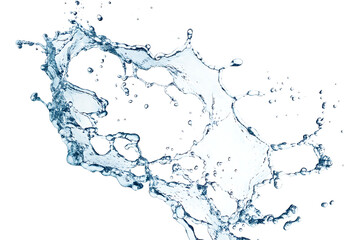    blue water splash isolated on white background PNG