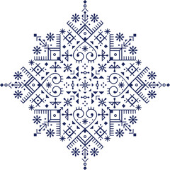 Beautiful flower art and mandala vector design
