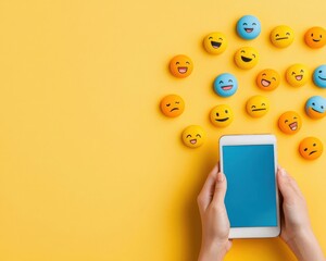 A person is holding a cell phone with a screen that is blank