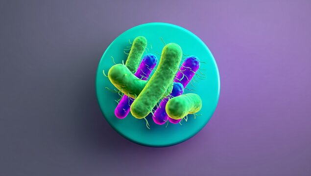 Icon of anthrax bacteria, symbolizing the infection caused by Bacillus anthracis in contaminated environments.