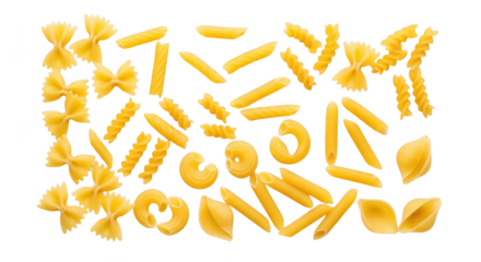 Assorted pasta types