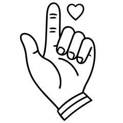 Obraz premium Hand gesture showing love and affection