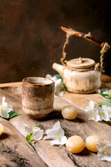 Traditional Tea Ceremony with Spring Blossoms
