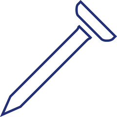 Nail Sharp In Outline  Icon