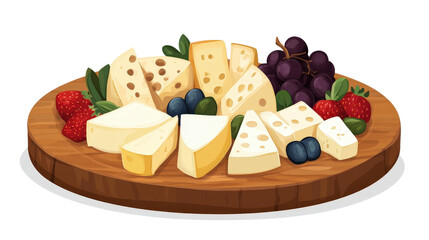 Ready-to-eat cheese platter Transparent background, PNG
