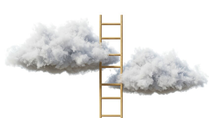 Isolated Ladder to Clouds © Timo