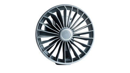 Radiator with fan for vehicle cooling system, Transparent background, PNG
