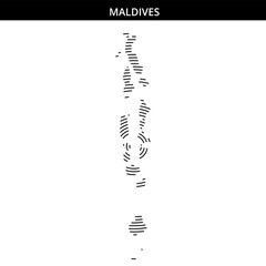 Beautiful islands of Maldives with stunning blue waters and beaches