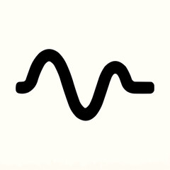 Vector illustration of a snake icon design with a question mark drop symbol on a cream background