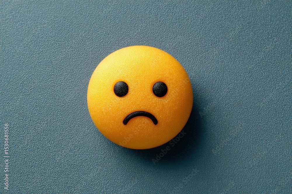 Poster Sad Emoji on Broken UI Background Suggests a Feeling of Disappointment or Failure in a Digital Environment