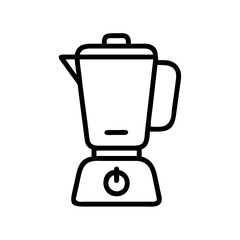 Modern blender kitchen appliance icon. Stylish blender illustration for cooking blogs and websites. Simple blender design perfect for recipe websites and kitchen appliance stores.