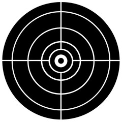 Silhouette of a bullseye target