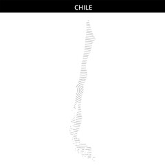 Unique artistic representation of Chile's geographical outline