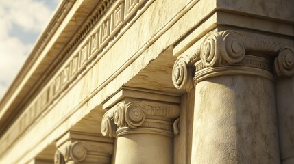 Classical Architecture: Ionic Columns and Entablature