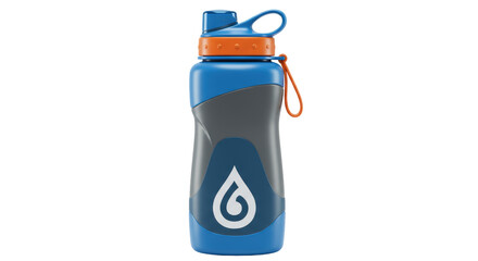 Isolated Blue Water Bottle